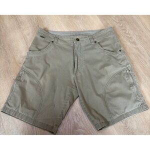 Kuhl Ramblr Men's Shorts Size 32 Rambler Cargo Hiking 10" Inseam Khaki Patina